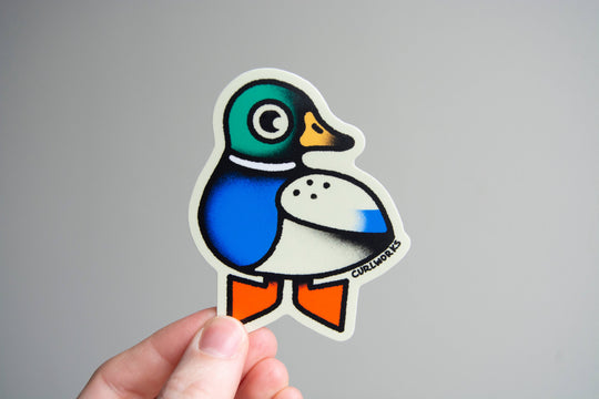 Curlworks - Mallard Duck - 3" Vinyl Sticker