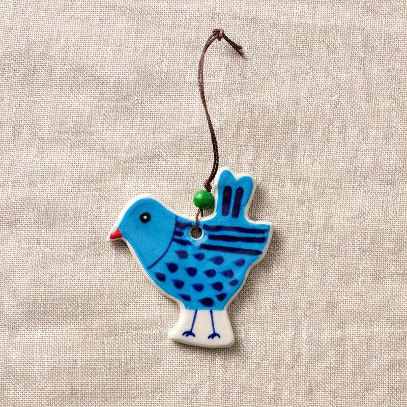 Ten Thousand Villages - Hand Painted Ceramic Bird Ornament