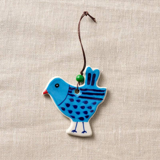 Ten Thousand Villages - Hand Painted Ceramic Bird Ornament