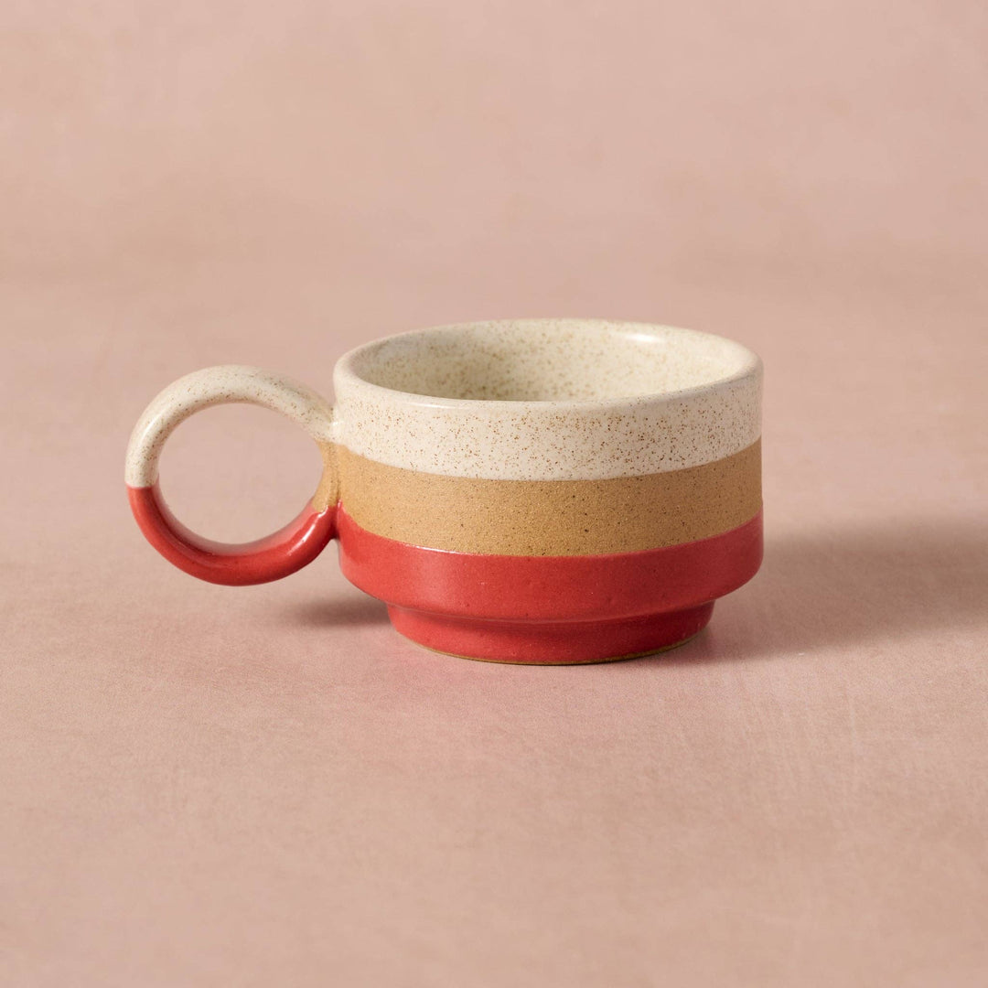 Ten Thousand Villages - Kaphi II Stacking Espresso Mug - Multi - Set of 4
