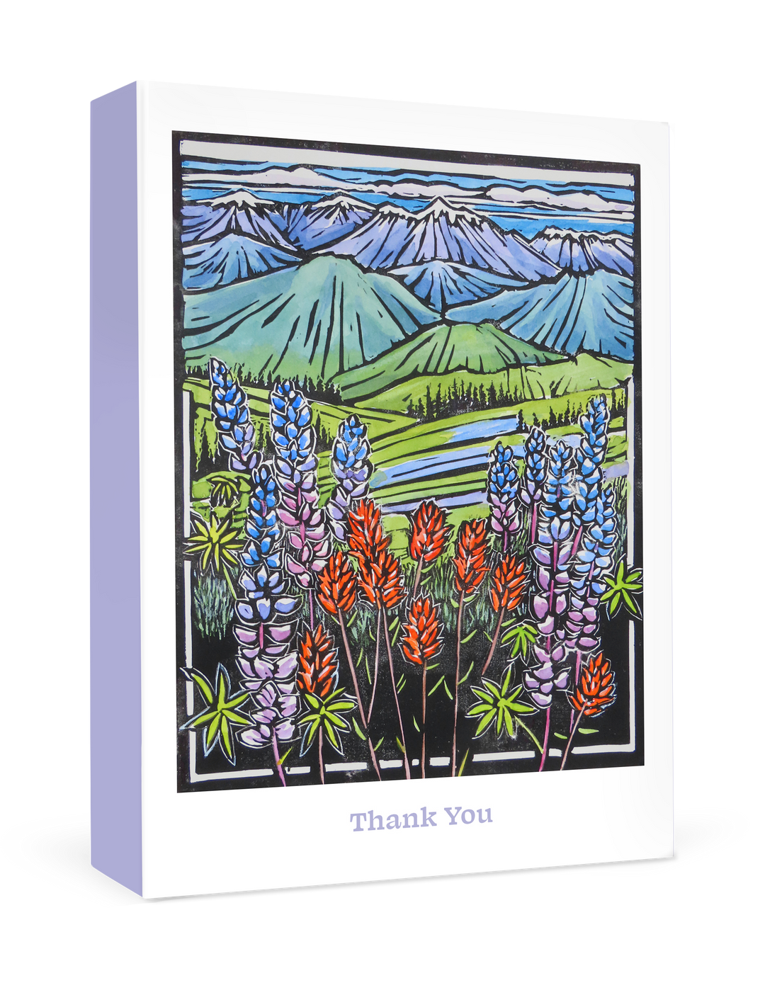 Pomegranate - Molly Hashimoto: Paintbrush and Lupine Boxed Thank You Notes