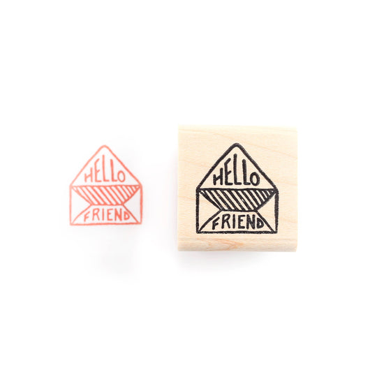 Peppercorn Paper - Hello Friend Rubber Stamp