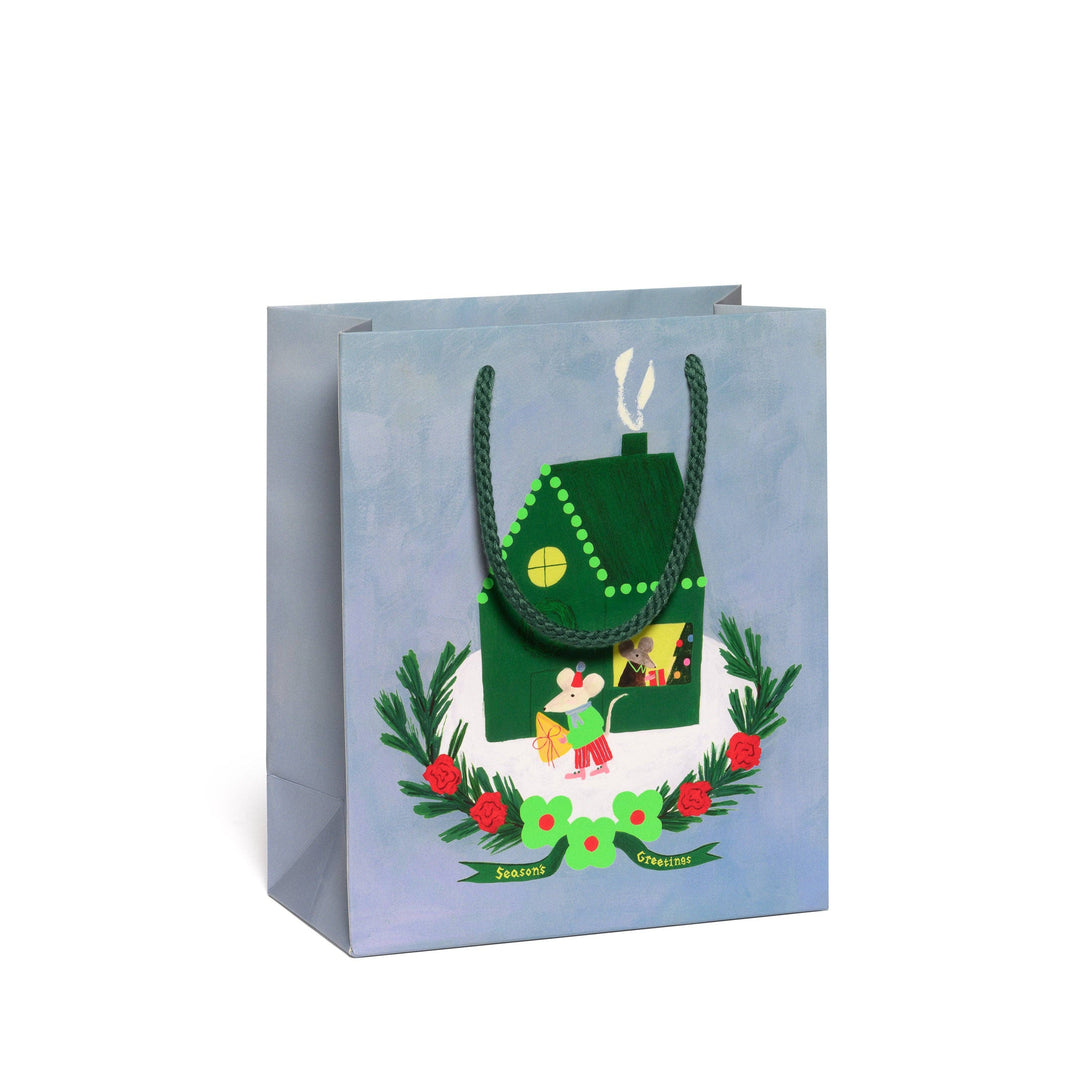 Red Cap Cards - Christmas Mice medium gift bag