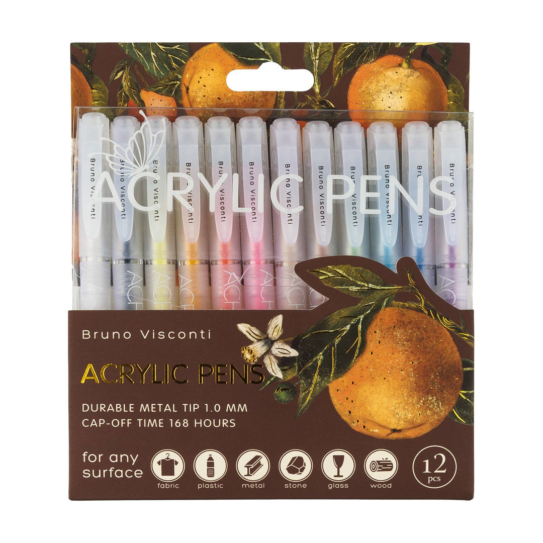 BV by Bruno Visconti - Acrylic Pens 12 colors - Citrus