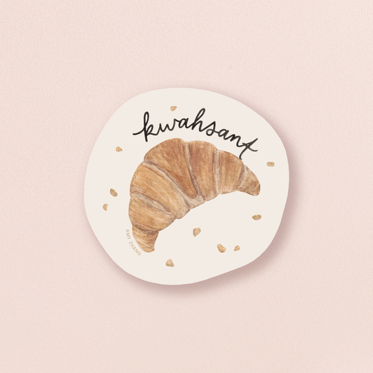 Amy Zhang - Kwah-sant Croissant — Funny French Sticker