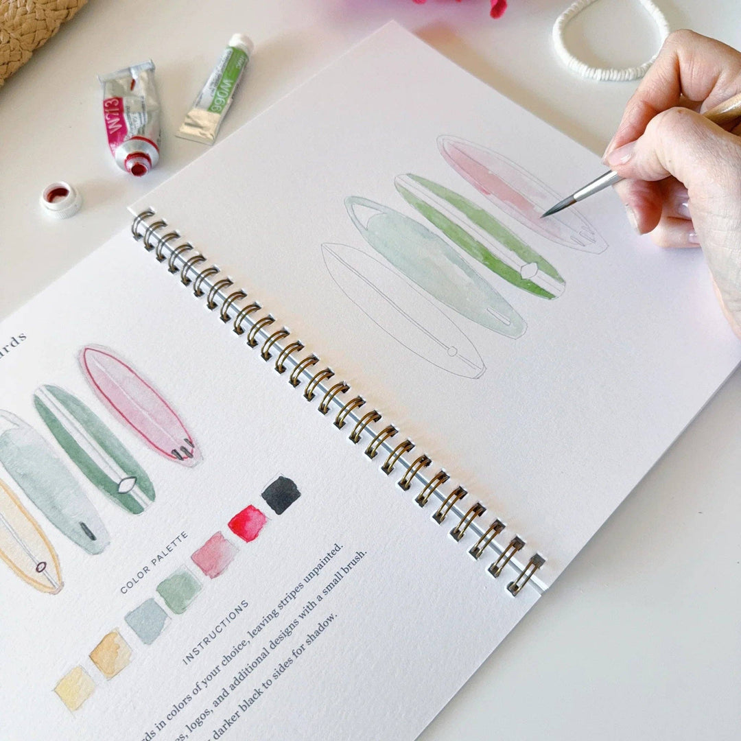 emily lex studio - Tropical watercolor workbook