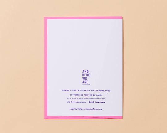 And Here We Are - Letterpress Wedding Card—Ties the Knot (World's Best Couple)