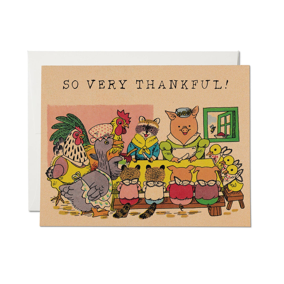 Red Cap Cards - Thanksgiving Spread greeting card