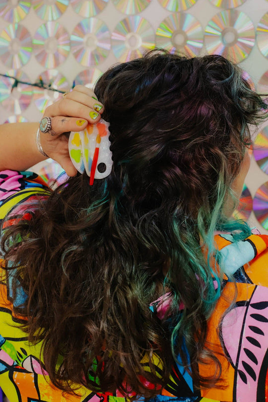 The Peach Fuzz - Paint Palette Hair Claw