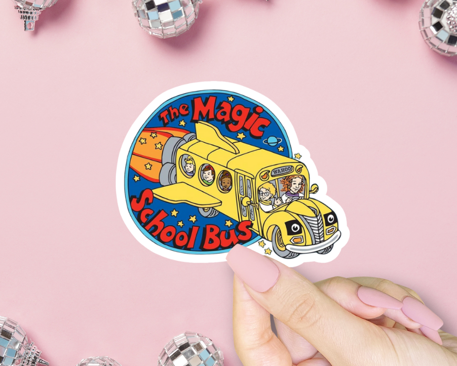 ShopSourSweetener - Magic School Bus Sticker, Ms. Frizzle, 90's TV Show, Vintage