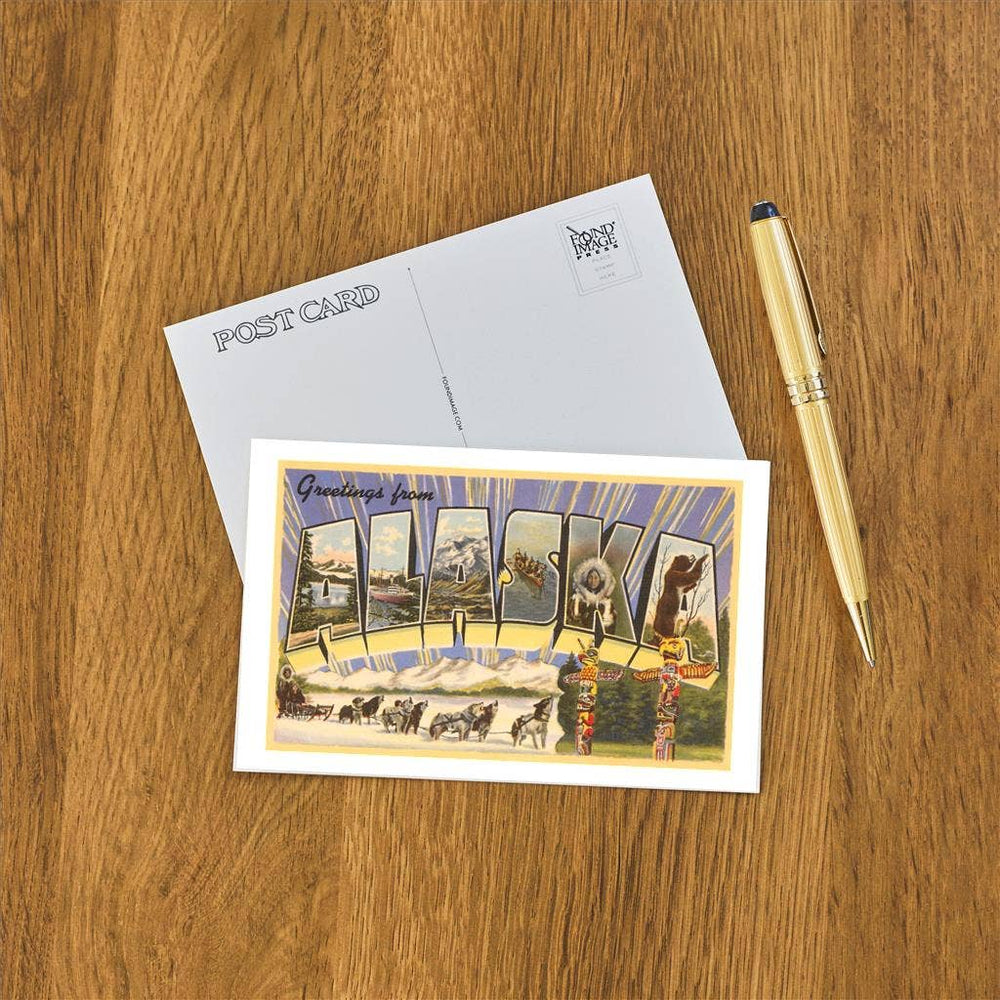 Found Image Press - Postcard AK-65 Greetings from Alaska