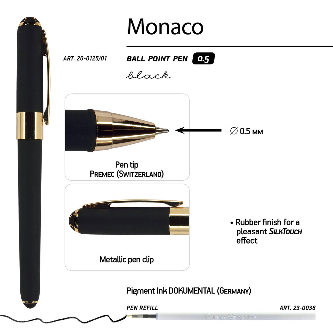 BV by Bruno Visconti - Monaco Collection Black Ballpoint Pen