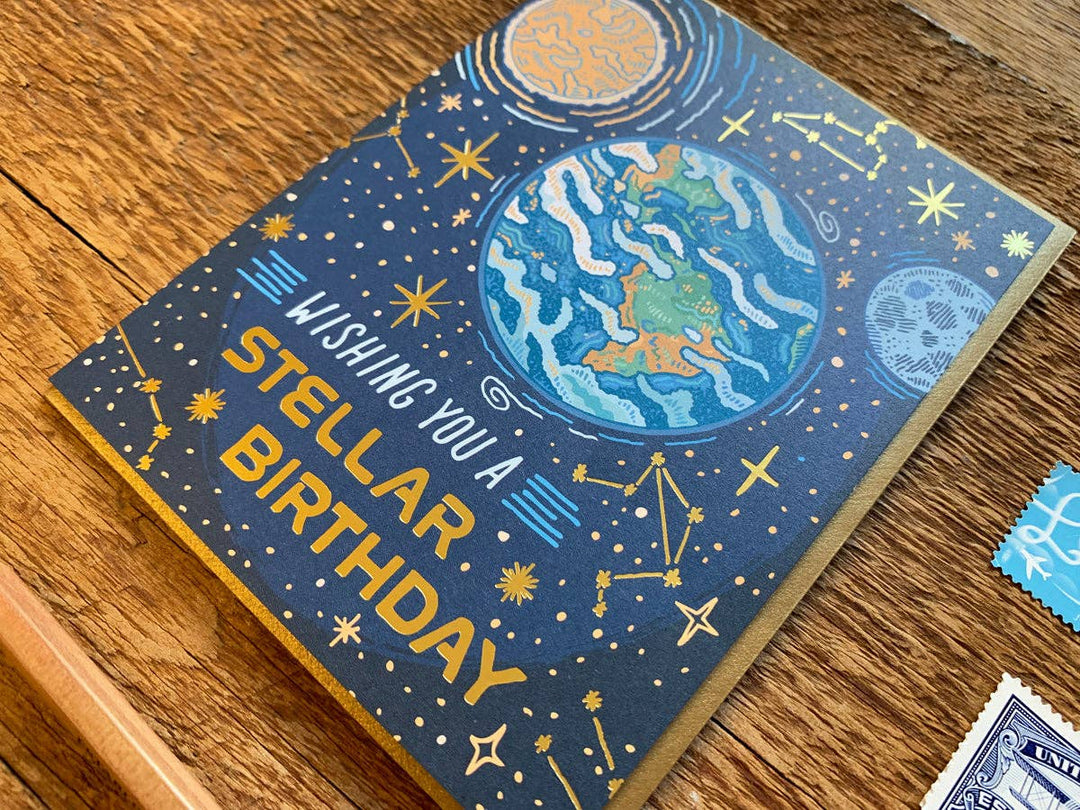 Noteworthy Paper & Press - Stellar Birthday Card