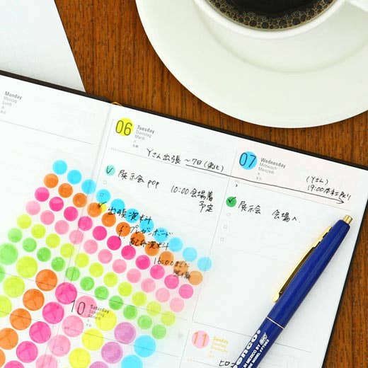 Hightide USA - Removable See-Through Dot Sticker: C (Pastel)