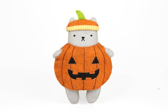 Kiriki Press - Pumpkin Cat Felt Doll Kit