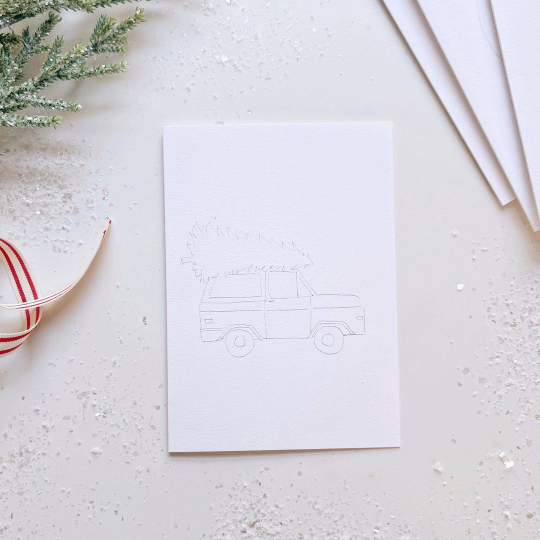 emily lex studio - Christmas cheer paintable watercolor notecard set