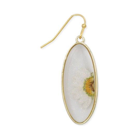 ZAD - Delicate Daisy Dried Flower Earrings