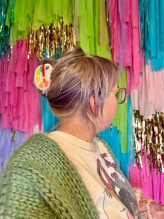 The Peach Fuzz - Paint Palette Hair Claw