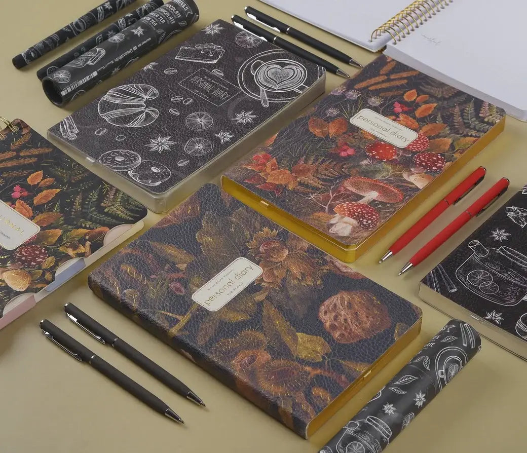 BV by Bruno Visconti - A5 Vegan Leather Daily Planner - Forest Mushrooms