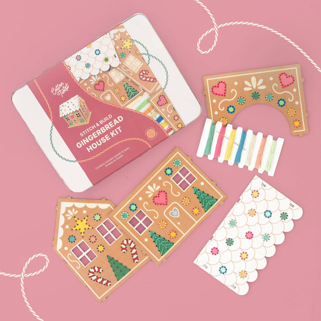 Cotton Twist (WE PREPAY ALL USA DUTIES) - Stitch & Build Gingerbread House Kit