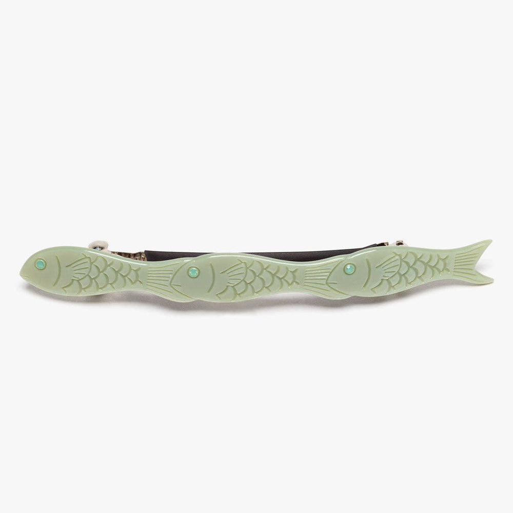WINONA IRENE - Jade Fish French Barrette - Green Fish Hair Clip Accessory