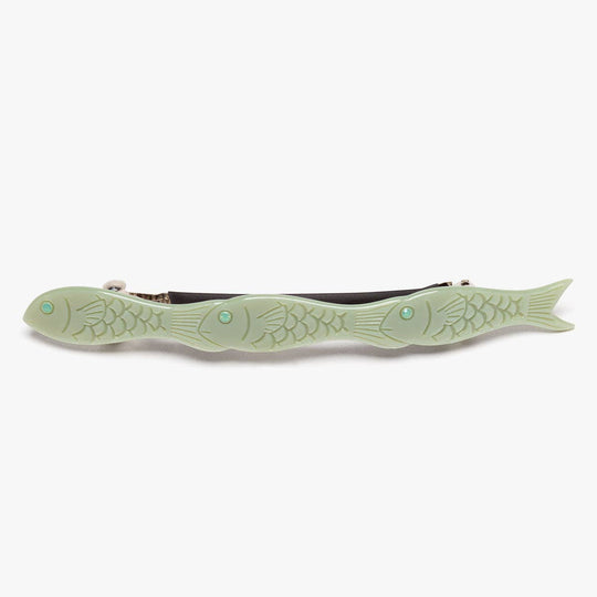 WINONA IRENE - Jade Fish French Barrette - Green Fish Hair Clip Accessory