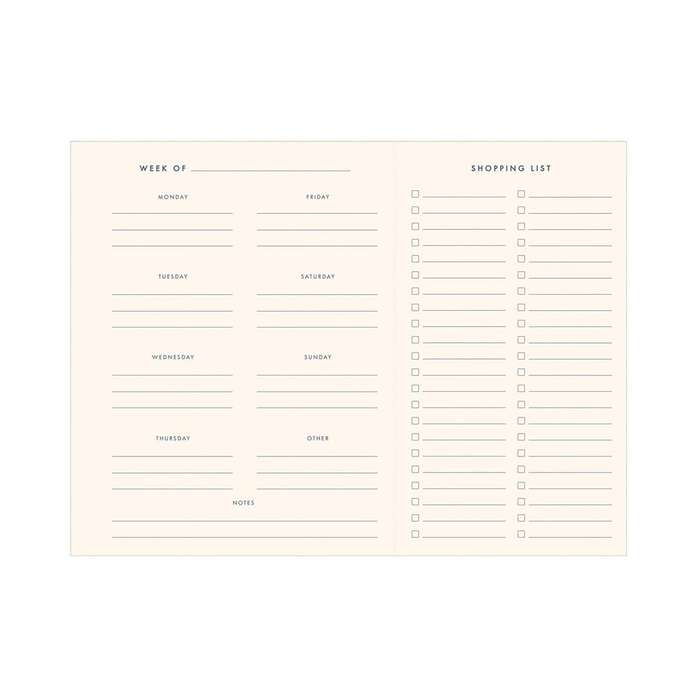 Ruff House Print Shop - Scattered Flowers Meal Planner: Sky Blue