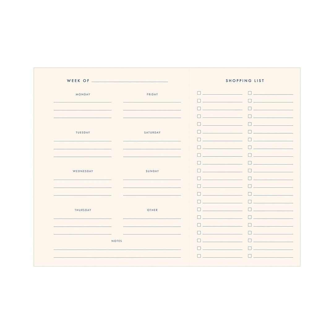Ruff House Print Shop - Scattered Flowers Meal Planner: Sky Blue