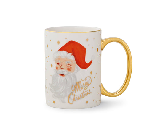 Rifle Paper Co. - Winking Santa Claus Porcelain Mug