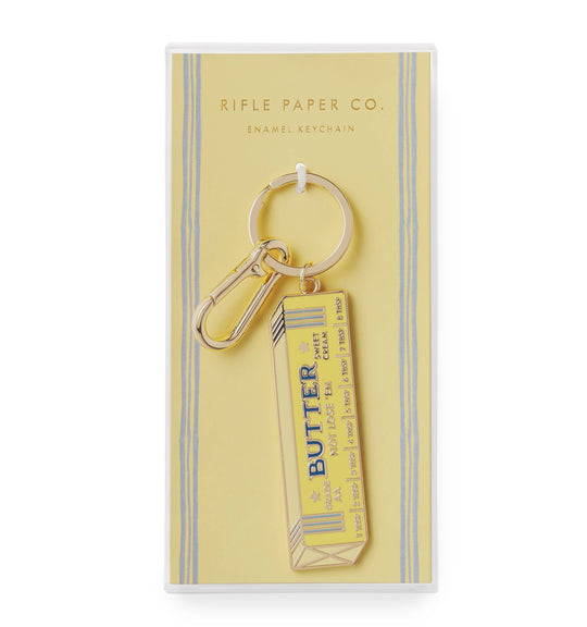 Rifle Paper Co. - Butter Not Lose 'Em Enamel Keychain