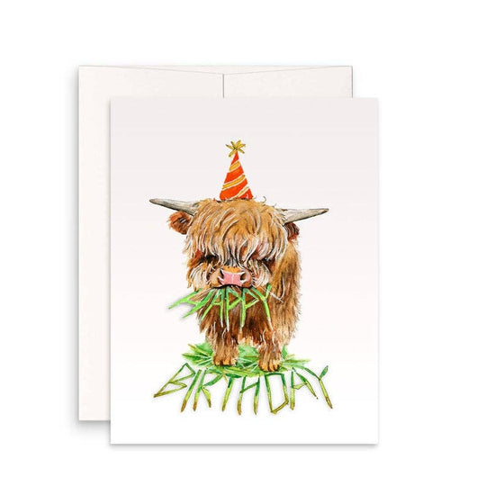 Liyana Studio - Herbivore Cow Birthday - Funny Birthday Card