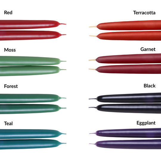 Big Dipper Wax Works - Taper Candles – 100% Pure Beeswax – 4 New Colors: Sage / Standard (12" x 7/8")