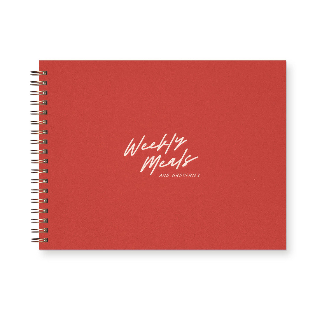 Ruff House Print Shop - Script Weekly Meals Meal Planner: Heirloom Cover | White Ink