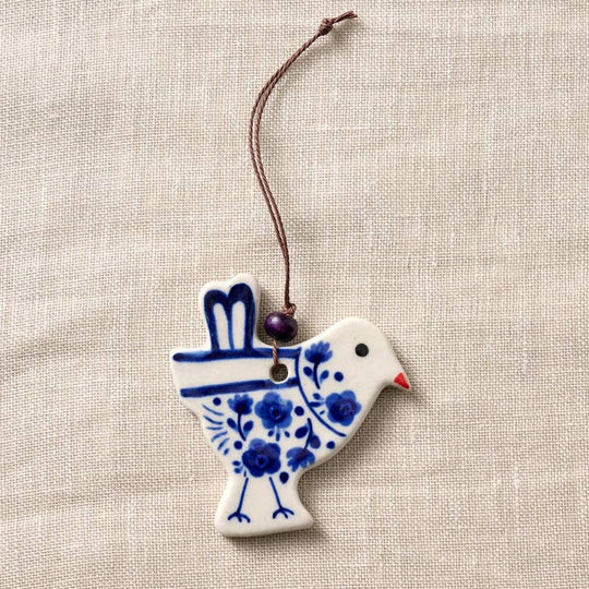 Ten Thousand Villages - Hand Painted Ceramic Bird Ornament