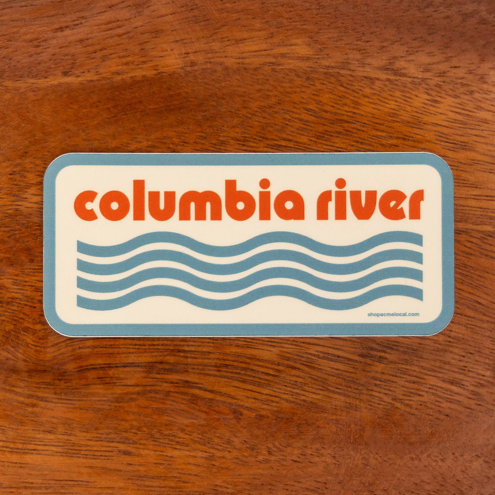 Acme Local - Waves Customizable Sticker: Cream and Blue