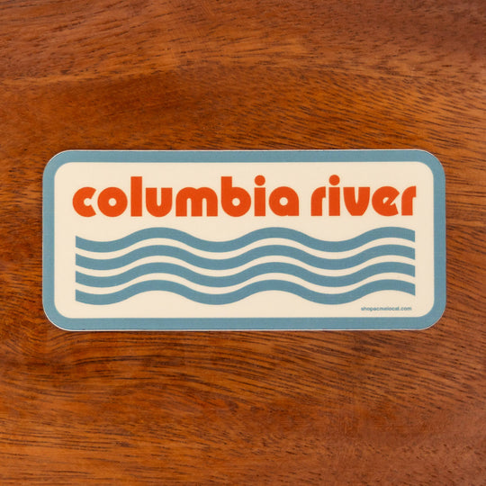 Acme Local - Waves Customizable Sticker: Cream and Blue