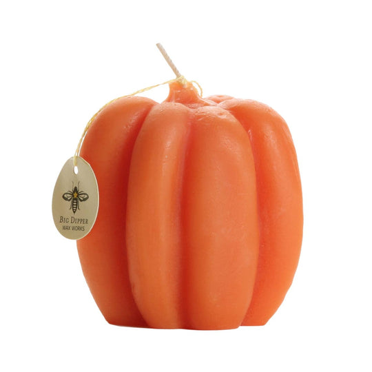 Big Dipper Wax Works - Pumpkin Candles – 100% Pure Beeswax – 3 Sizes Available: Small (3" x 2")