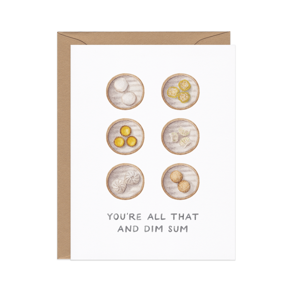 Amy Zhang - All That And Dim Sum — Asian Food Pun Congrats Card