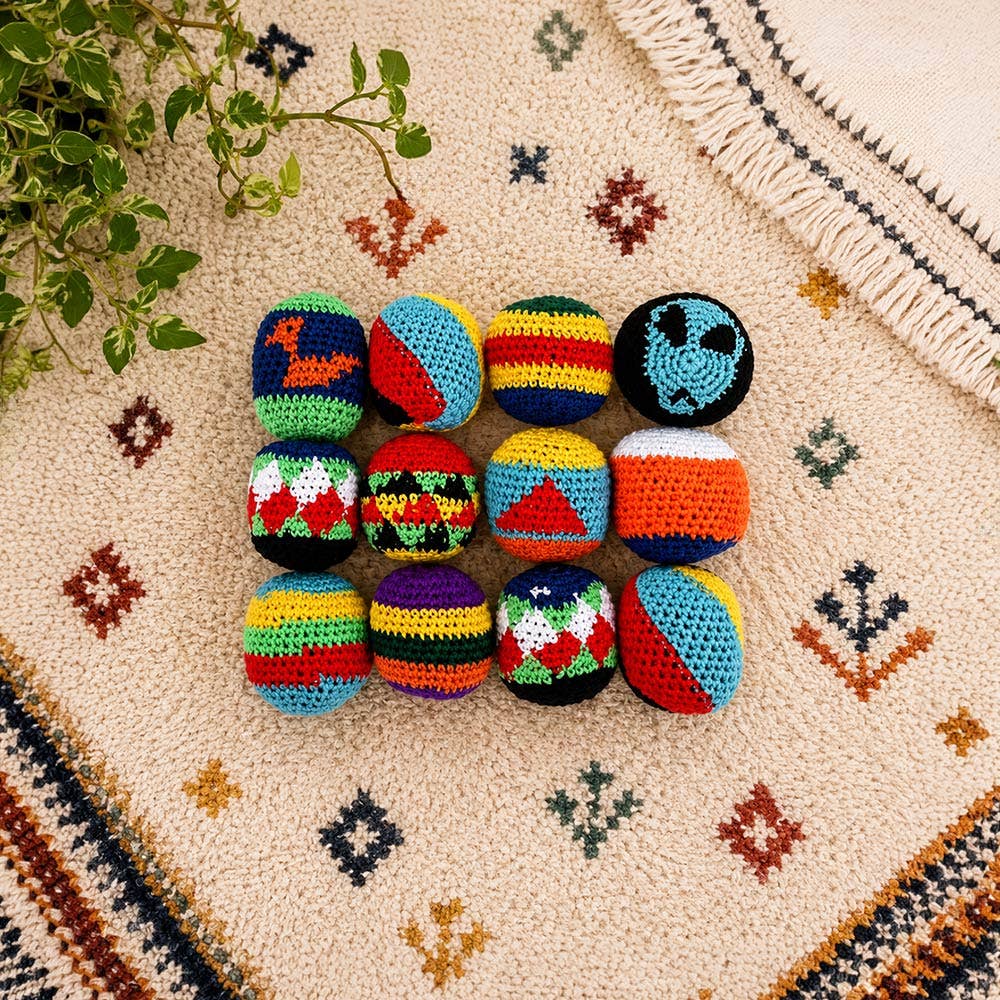 Sensibling Corp. - 12PCS - Crochet Hacky Sack Toy Balls