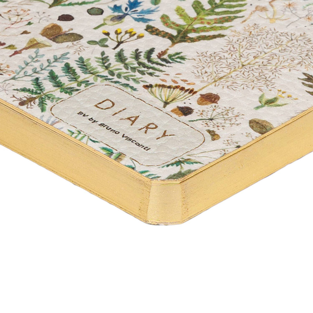 BV by Bruno Visconti - Horizontal Vegan Leather Weekly Planner - Greens and Flowers