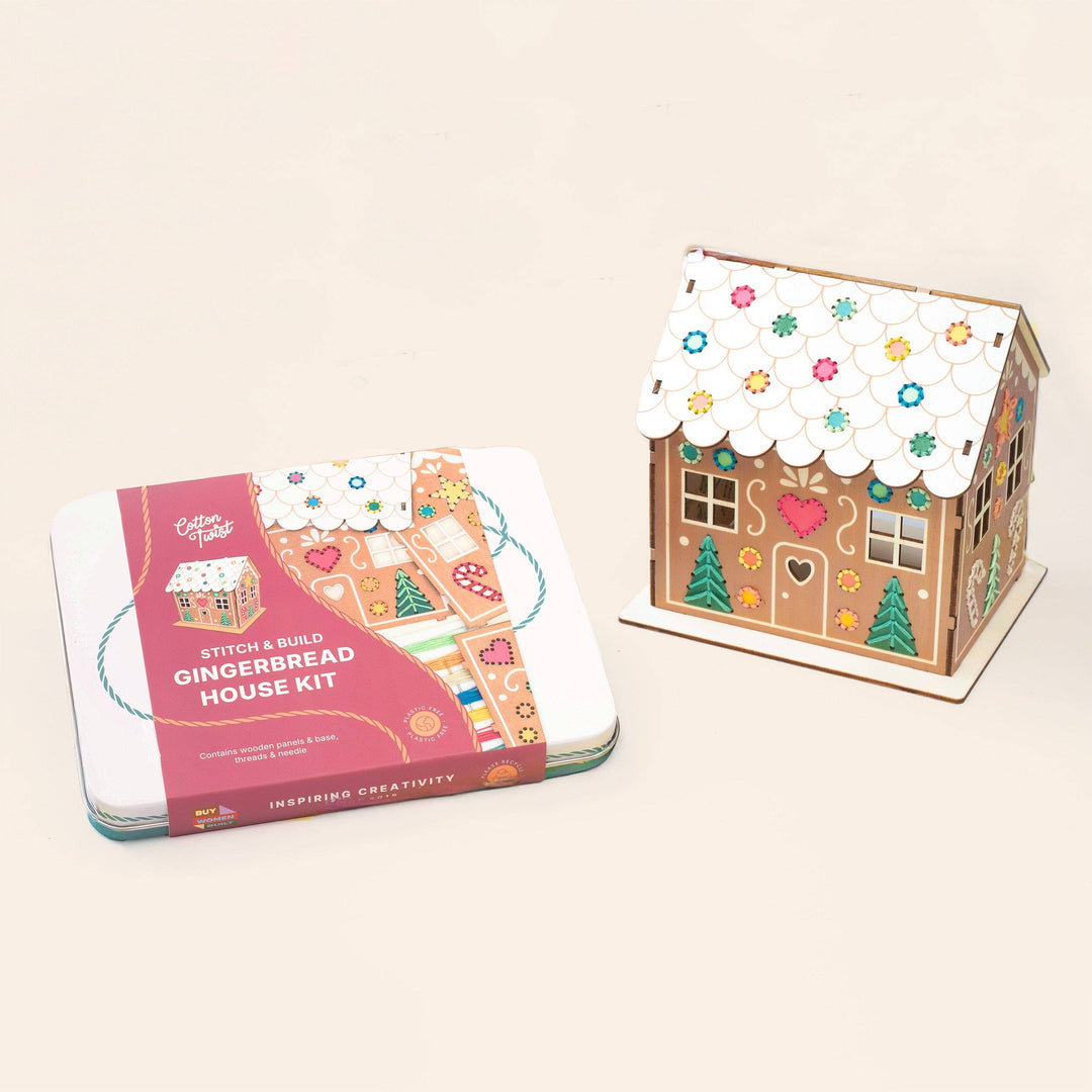Cotton Twist (WE PREPAY ALL USA DUTIES) - Stitch & Build Gingerbread House Kit