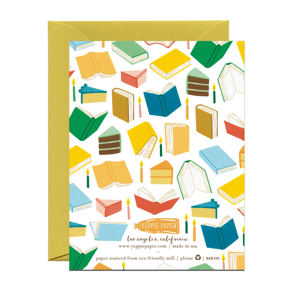 Yeppie Paper - Treat Your Shelf Books and Cake Birthday Card