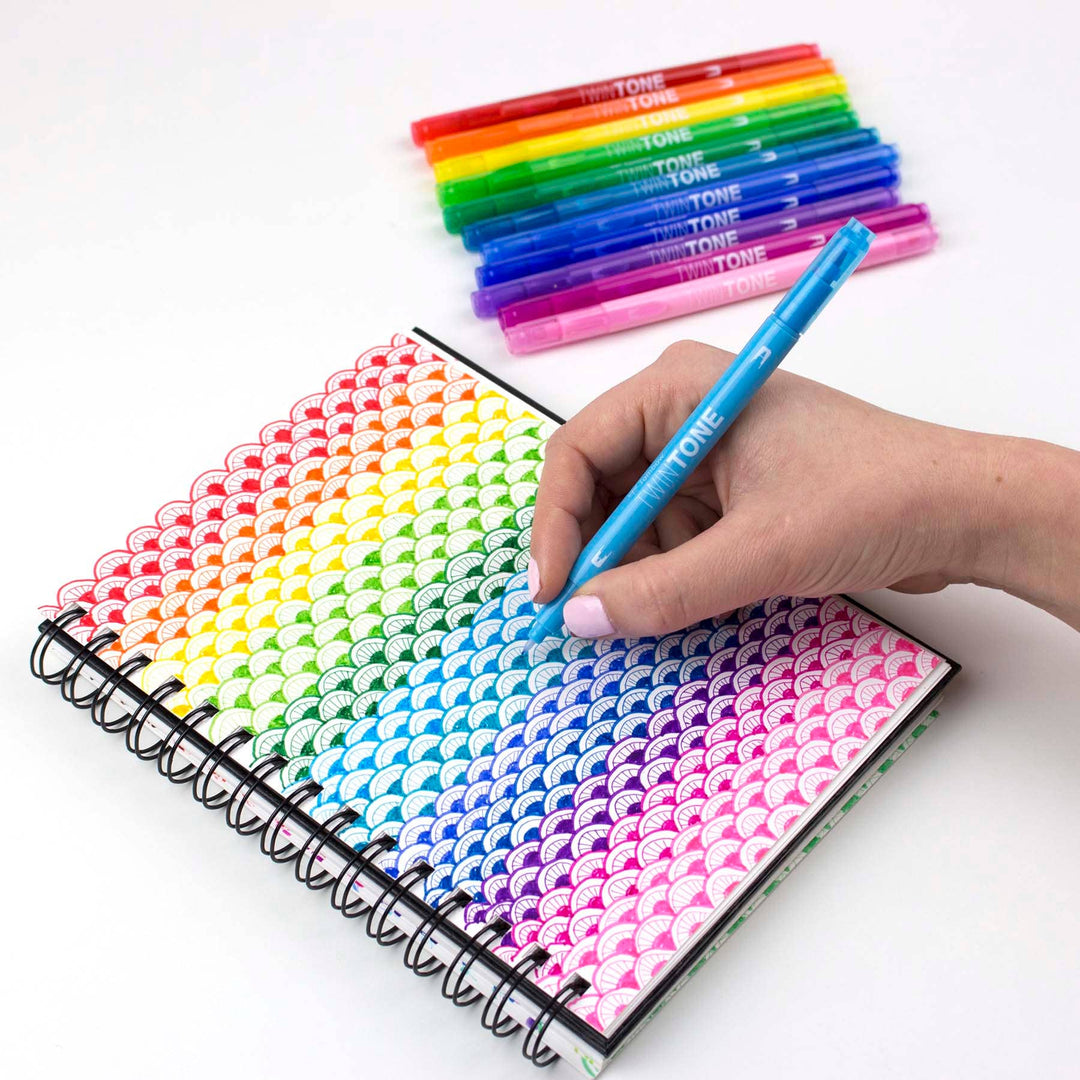 Tombow - TwinTone Marker Set: Rainbow - 12-Pack