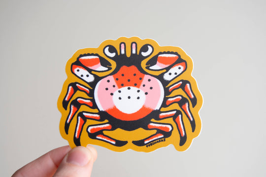 Curlworks - Crab - 3" Vinyl Sticker