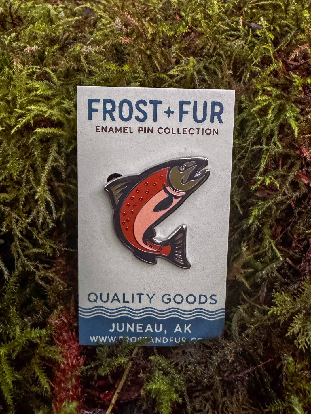Frost and Fur - Salmon Enamel Pin