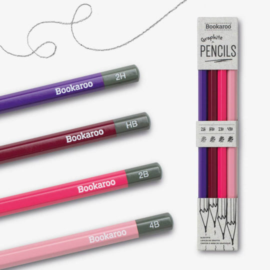 if USA - Bookaroo Graphite Pencils: Pinks