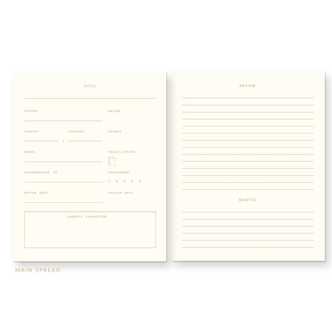 Ruff House Print Shop - Bookmarked Book Log Reading Journal: Deep Blue Cover | Sky Blue Ink
