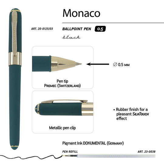 BV by Bruno Visconti - Forest Green Monaco Fine Point Soft Touch Pen, 0.5mm