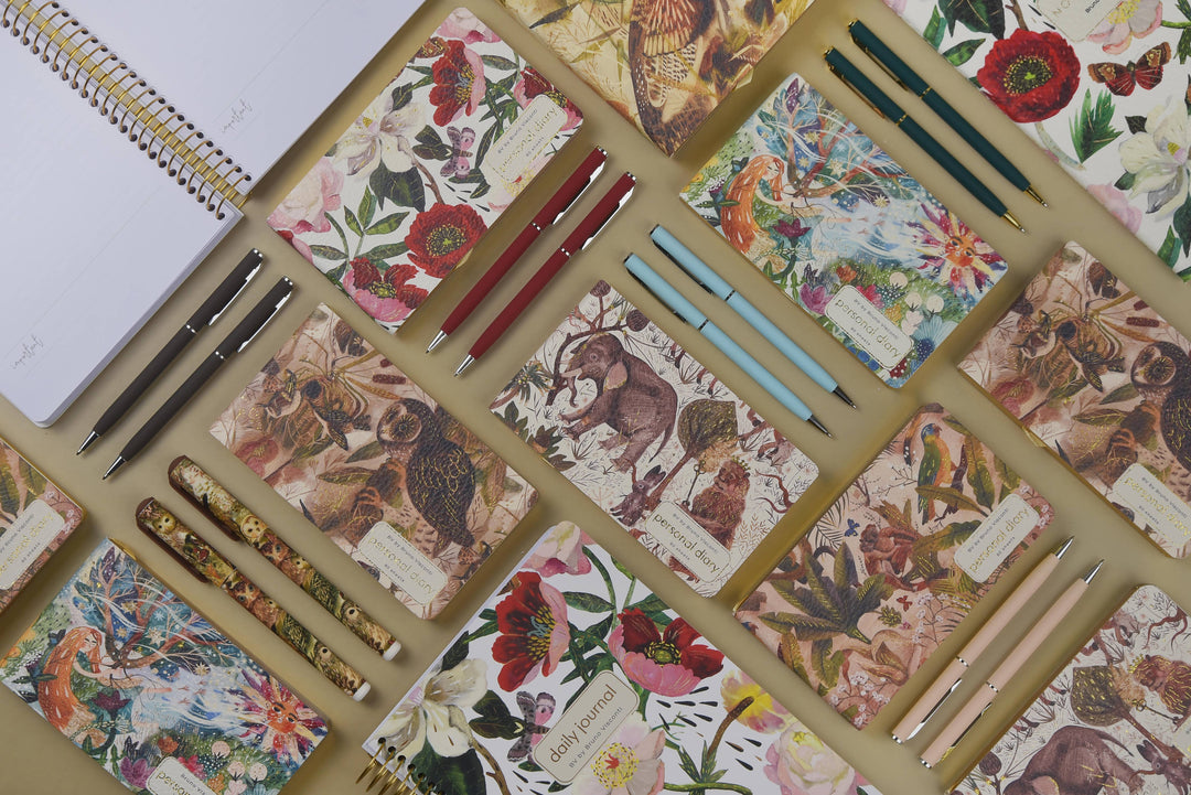 BV by Bruno Visconti - Horizontal Vegan Leather Weekly Planner - Owls