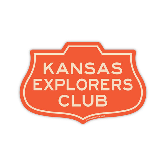 Acme Local - Explorers Club Badge Customizable Sticker: Red
